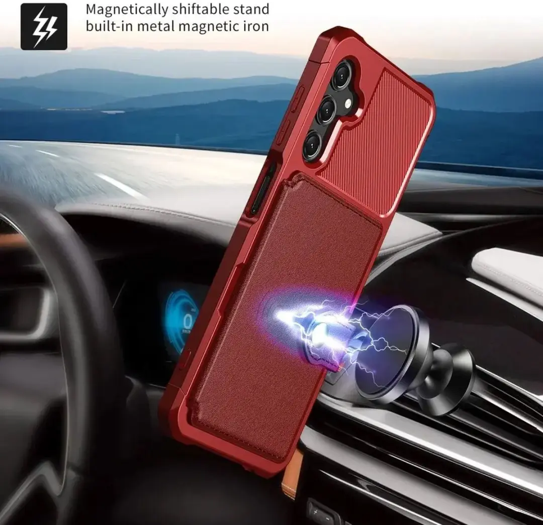 Selected Portemonnee Hoesje Samsung Galaxy A15 - 4 Pasjes - Rood
