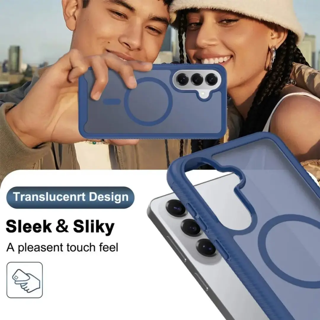 Selected Hoesje Samsung Galaxy S26 Plus - Matte Blauw - MagSafe