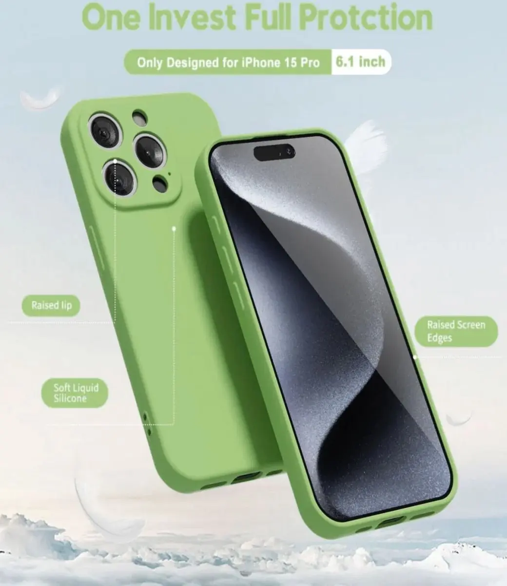 Selected Hoesje iPhone 15 Pro Groen - Dun TPU