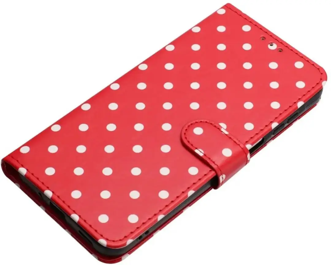 Selected Hoesje Samsung Galaxy A27 Polka Dot Wallet - 3 Pasjes - Rood - afbeelding 6 van 6