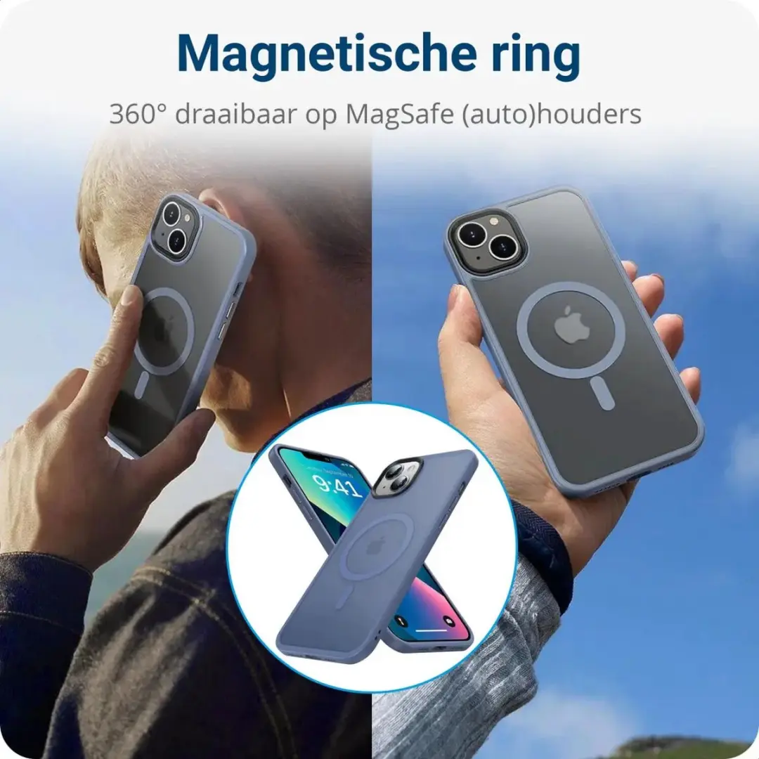 Selected by GSMpunt.nl iPhone 13 Hoesje - Blauw - MagSafe