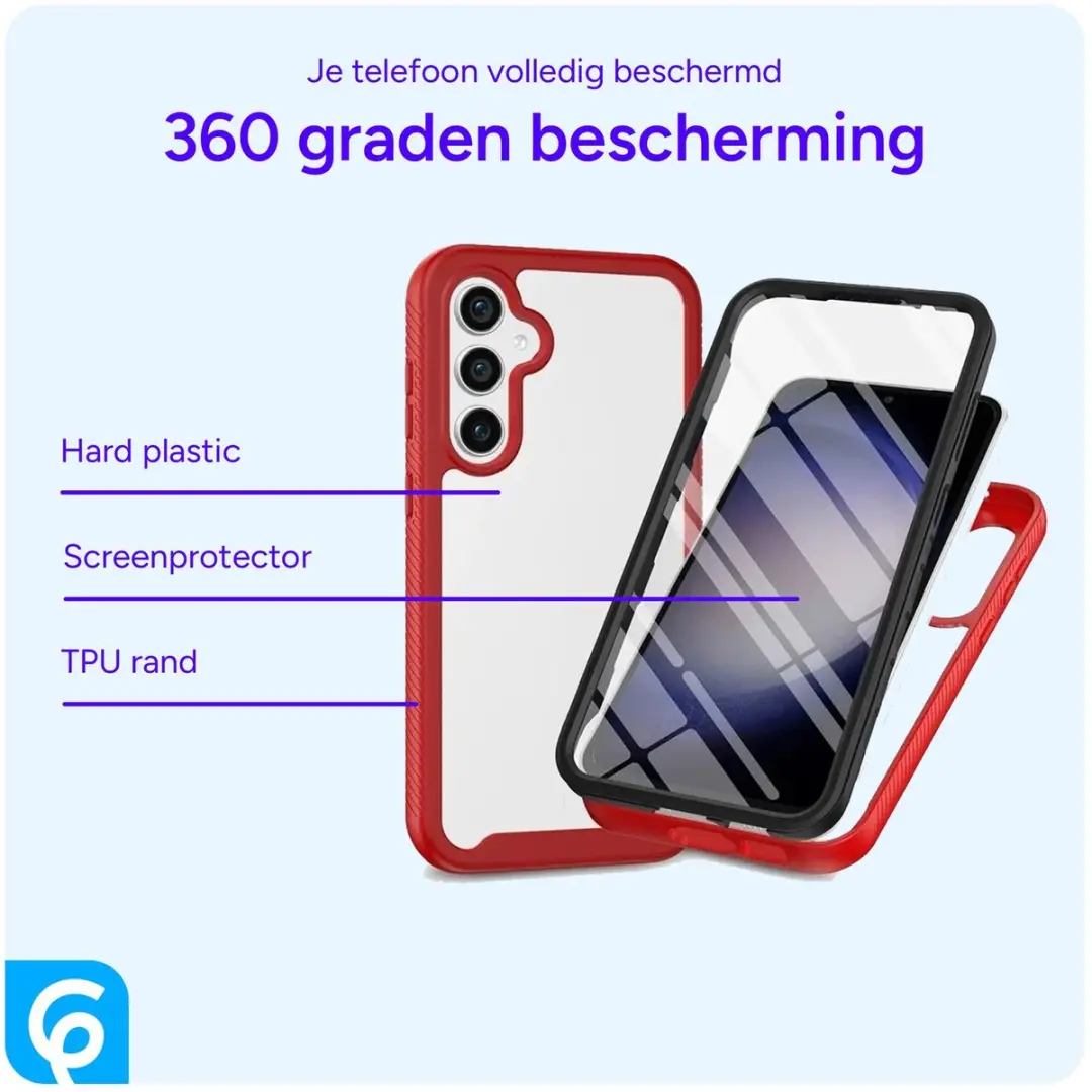 Selected Hoesje Samsung Galaxy A55 - Rood - Full Protect
