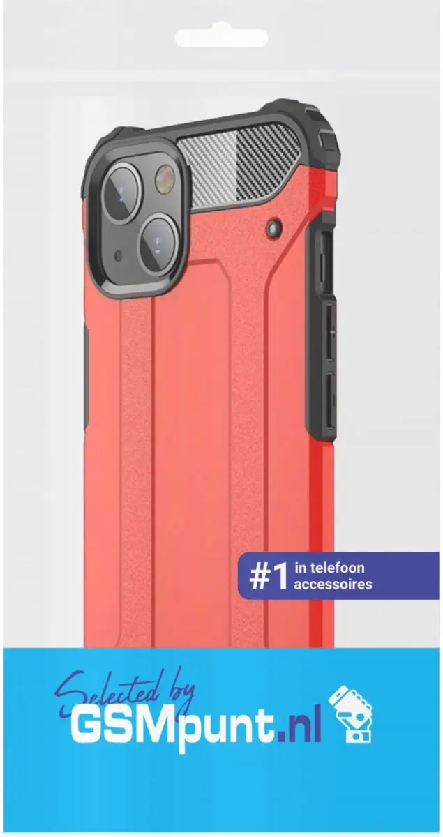 Selected by GSMpunt Apple iPhone 13 Mini Hybride Hoesje - Rood