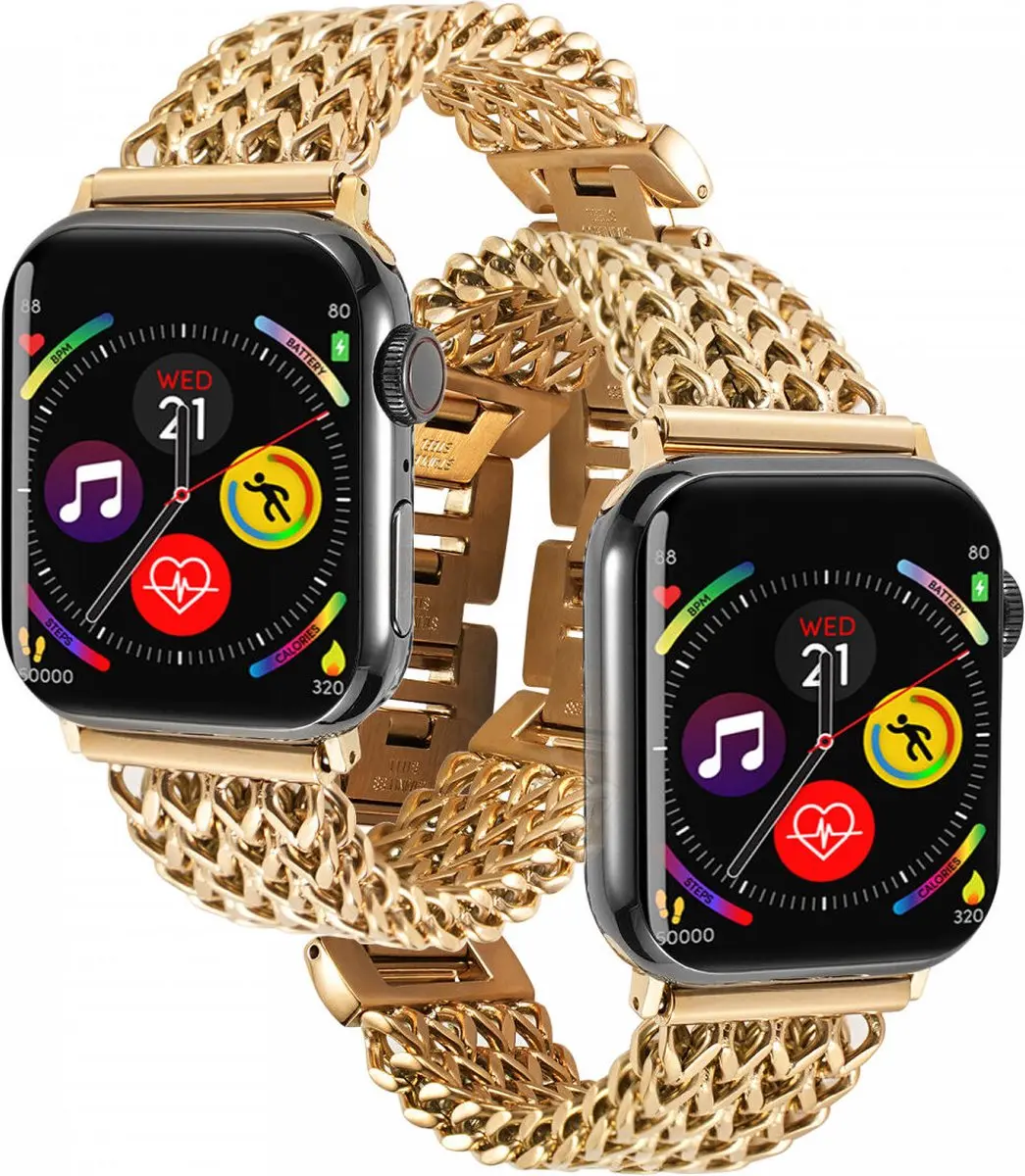 Selected Gevlochten Stalen Bandje Apple Watch - Goud - afbeelding 6 van 6