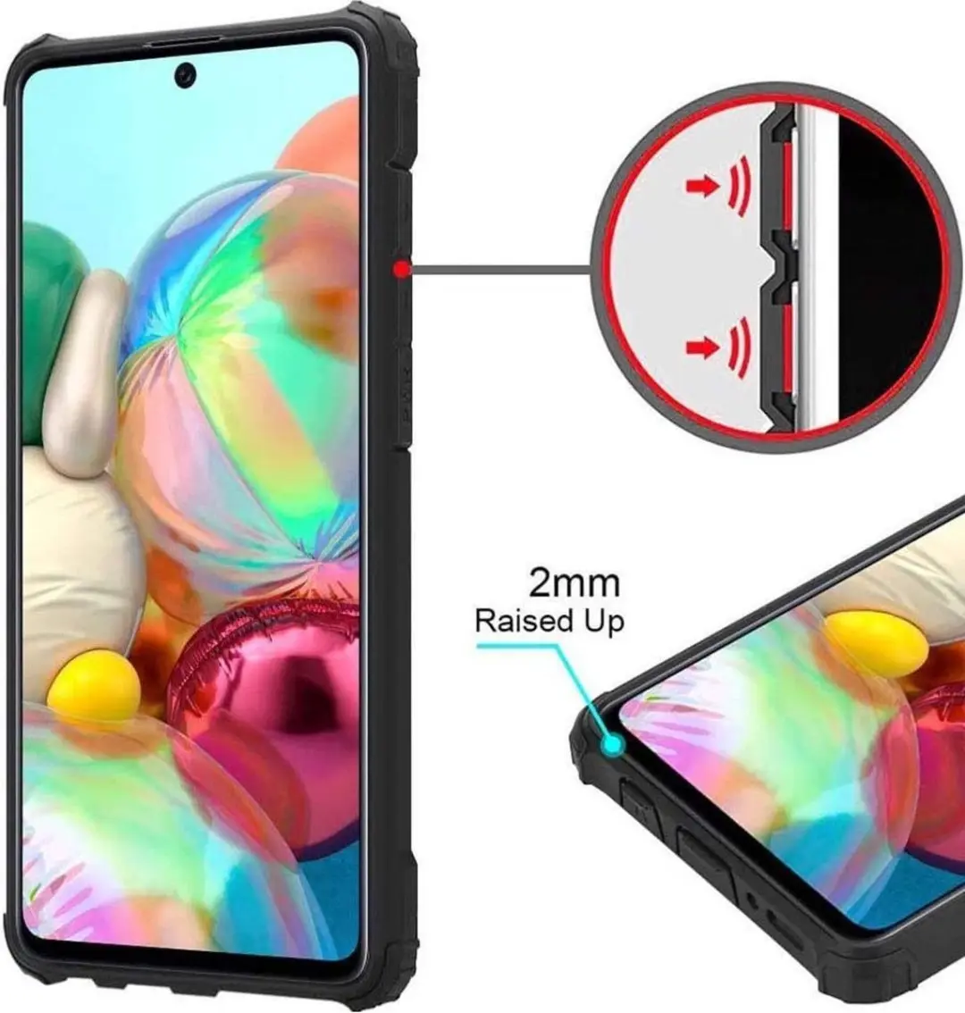 Selected Hoesje Samsung Galaxy A52 Hybride Back Cover - Zwart