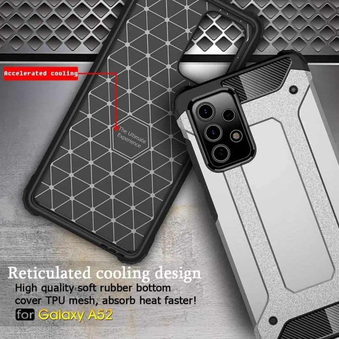 Selected Hoesje Samsung Galaxy A52 Hybride Back Cover - Zwart