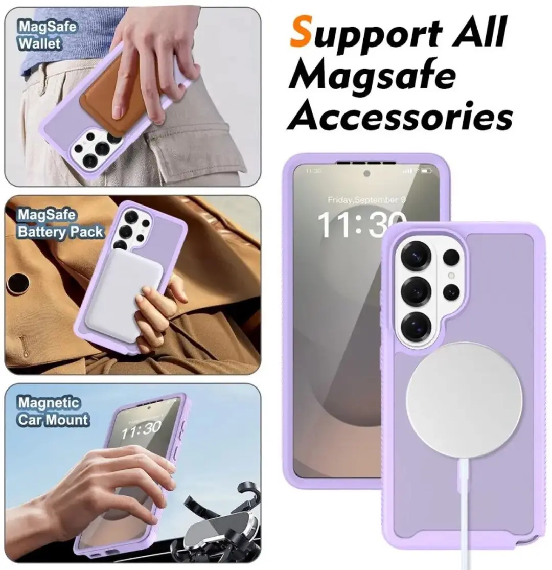 Selected Hoesje Samsung Galaxy S25 Ultra - MagSafe Mat Paars