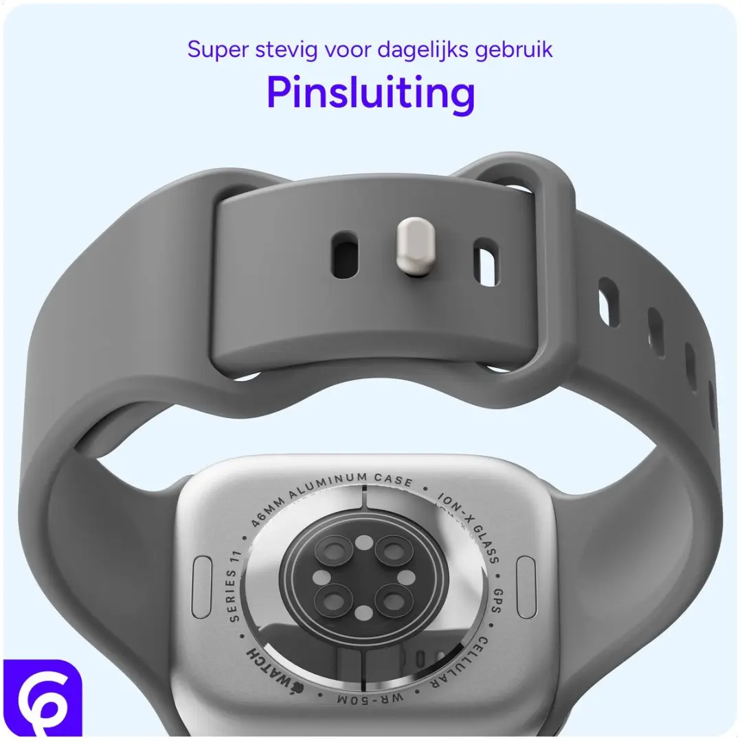 Selected SBG Siliconen Horlogebandje Apple Watch - Grijs - 38/40/42mm