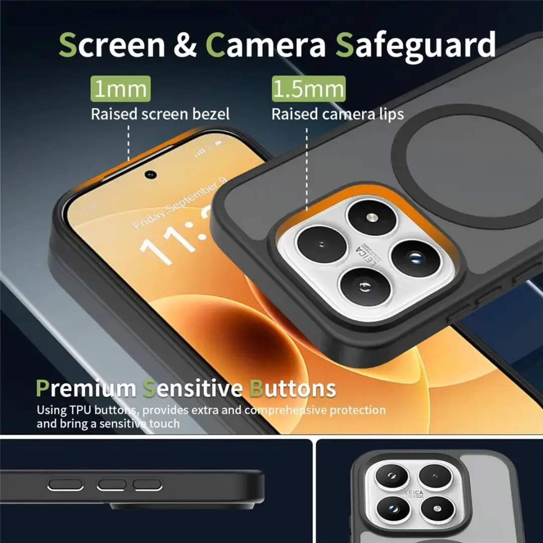 Selected Xiaomi 17 Hybrid Back Cover - MagSafe - Zwart