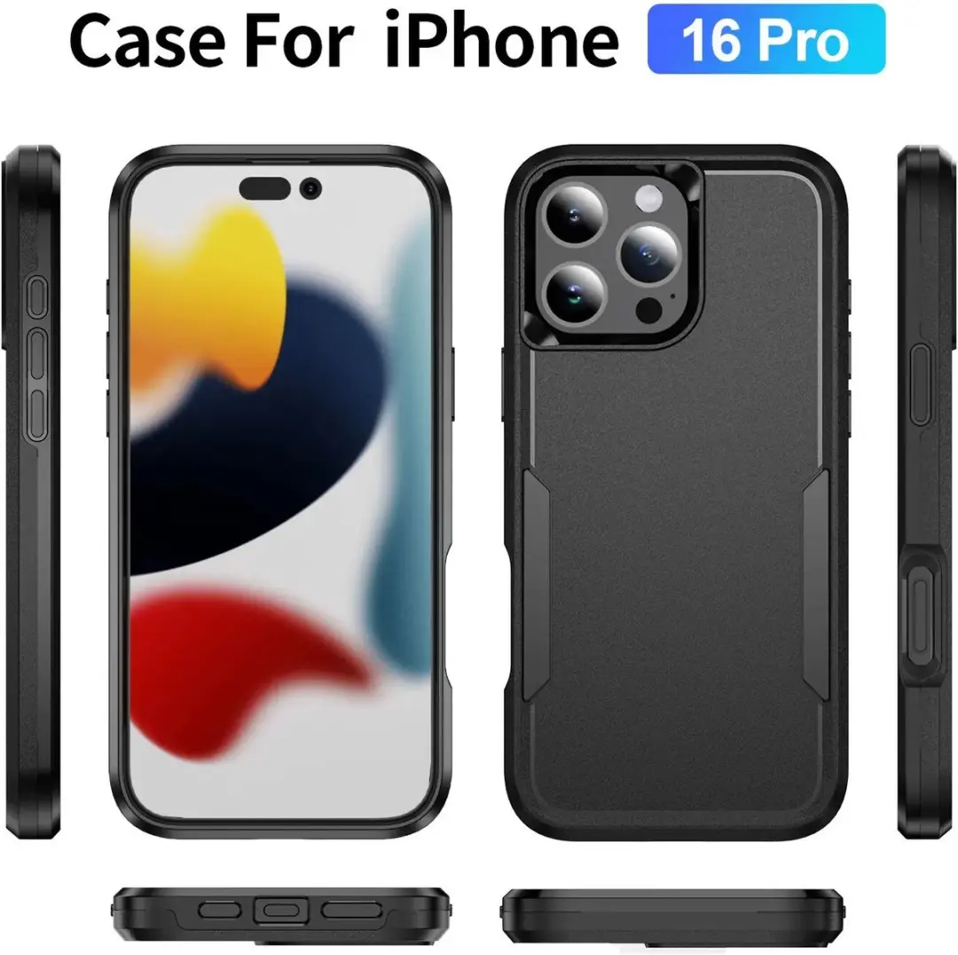 Selected Back Cover iPhone 16 Pro Rugged Hoesje - Zwart - afbeelding 6 van 6