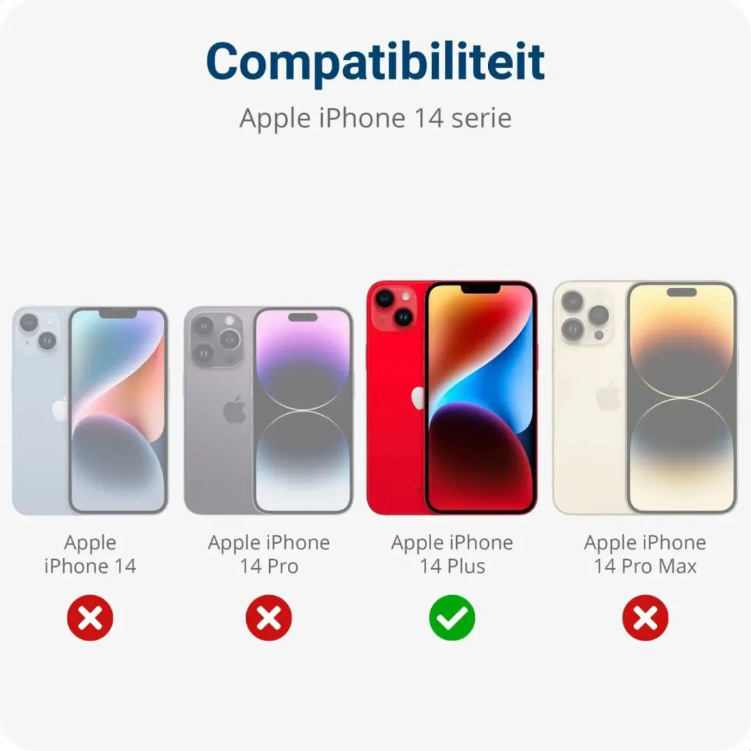 Selected Hoesje iPhone 15 Plus - Kaarthouder 2 Pasjes Blauw