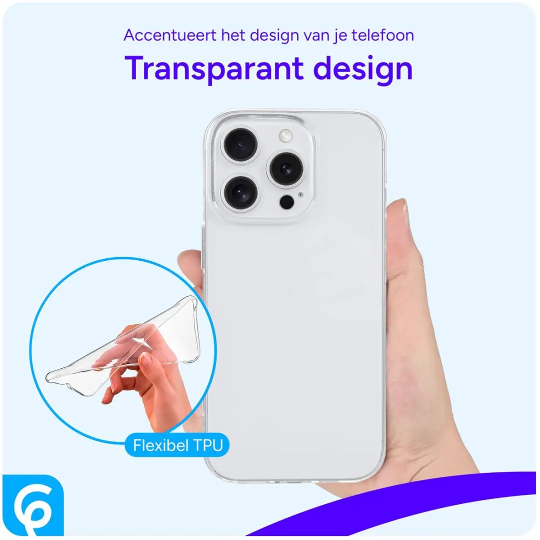 Selected Transparant TPU Hoesje iPhone 16 Pro Max