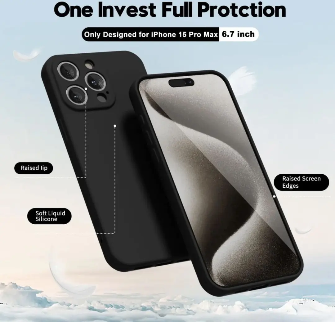 Selected Hoesje iPhone 15 Pro Max TPU Zwart