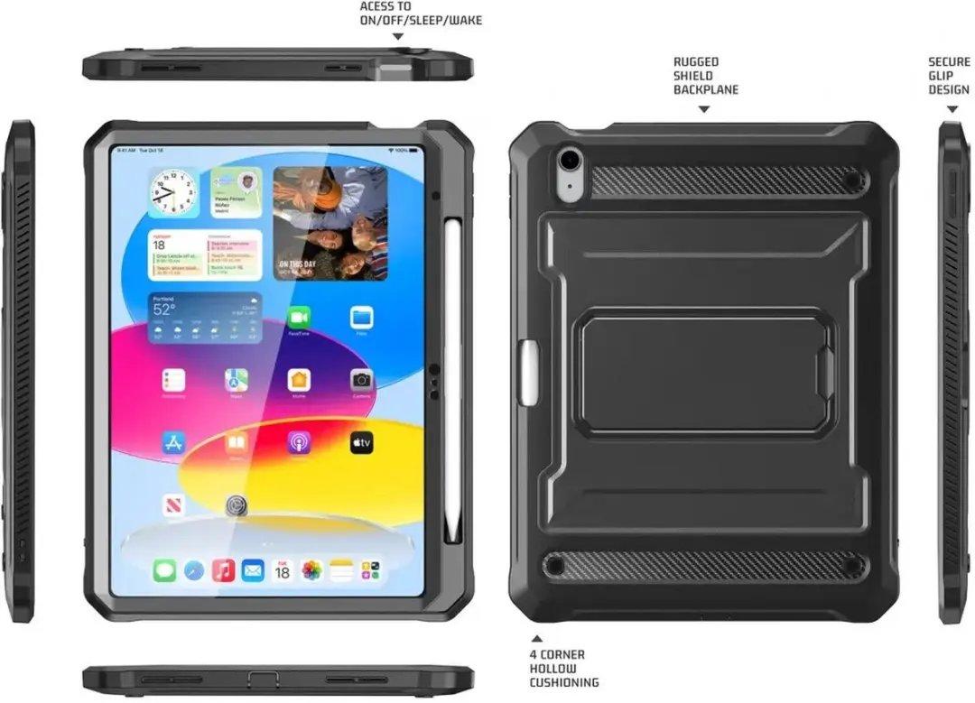 Selected Full Protect Cover iPad Air 10.9 Hoes - Zwart