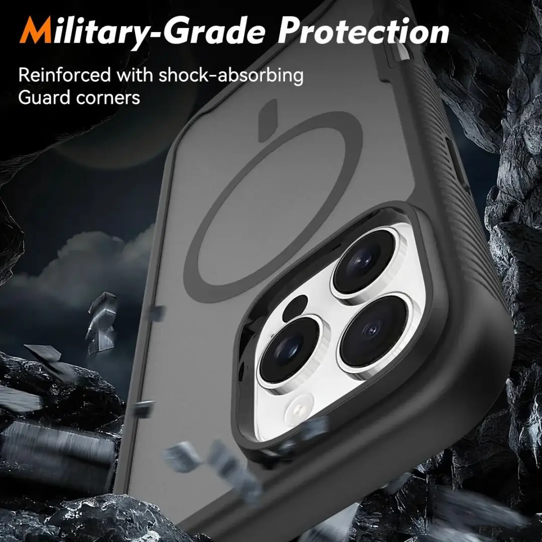 Selected iPhone 16 Pro Max Hoesje Matte Zwart - MagSafe