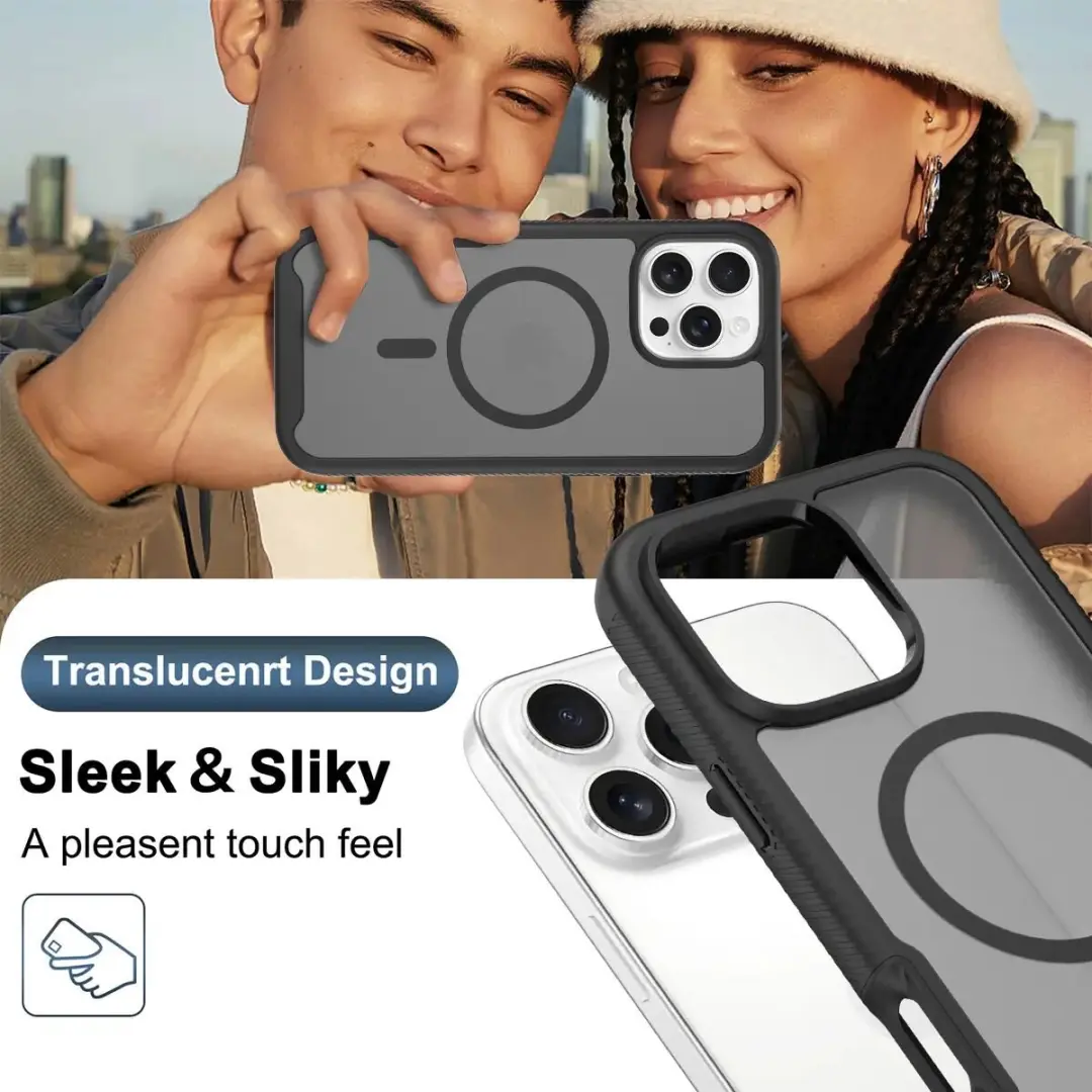 Selected iPhone 16 Pro Max Hoesje Matte Zwart - MagSafe