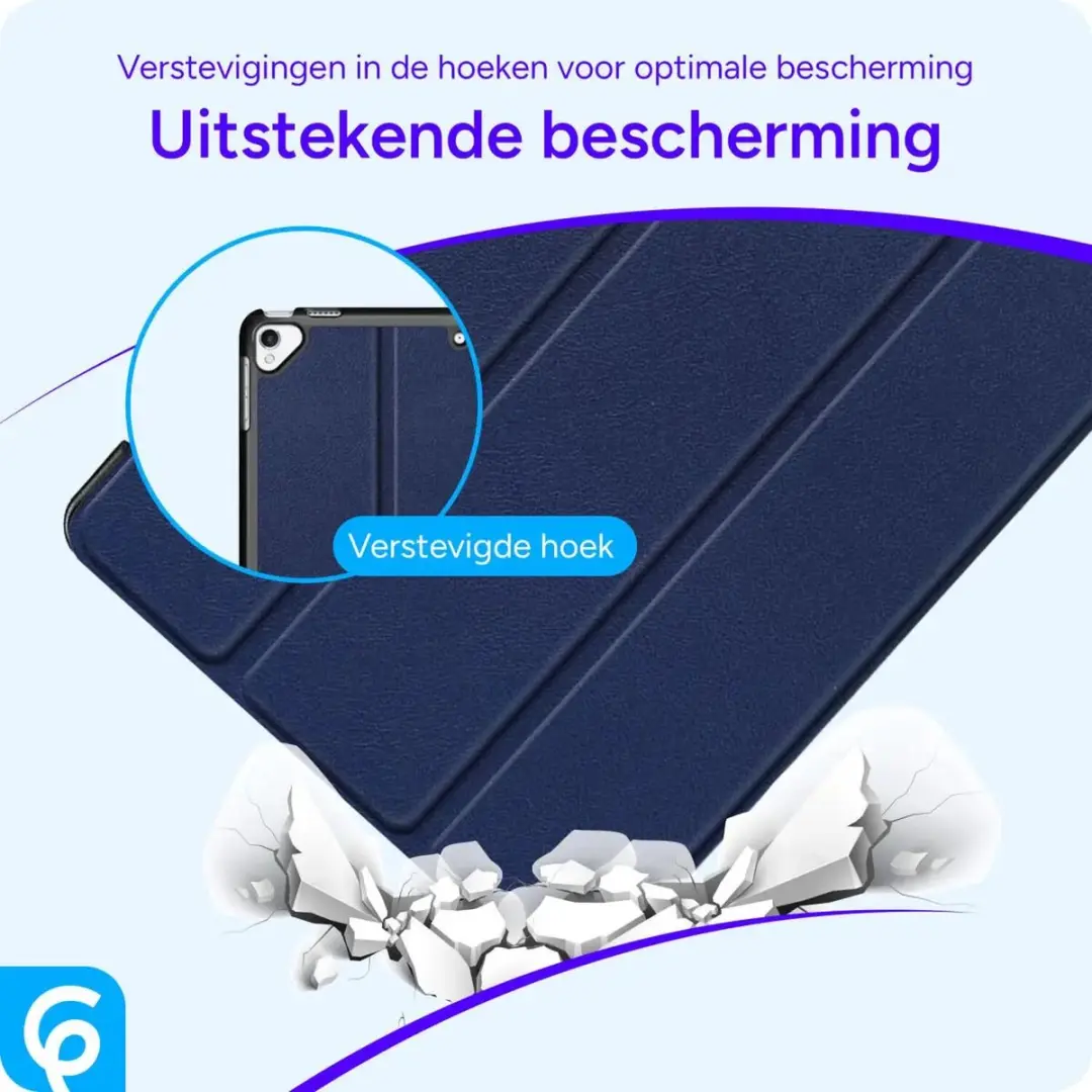 Selected by GSMpunt Apple iPad 9.7 Hoes - Tri-Fold Book Case - Blauw