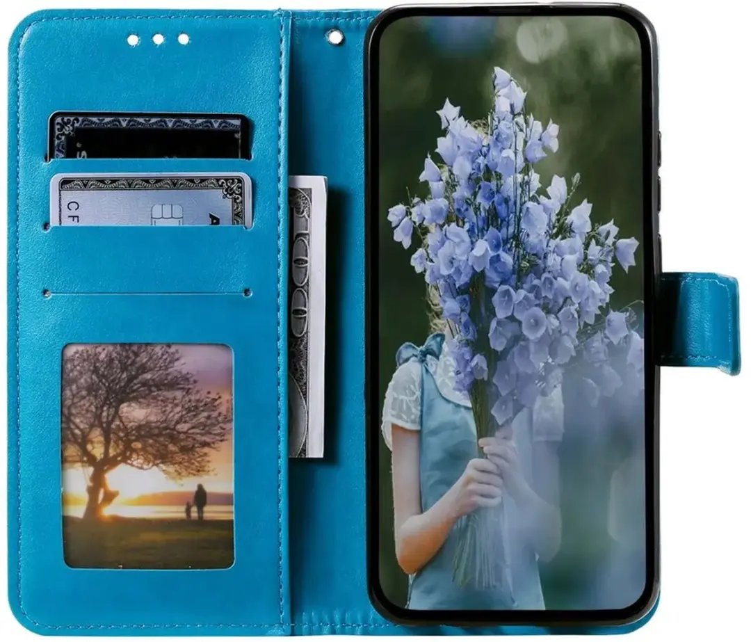 Selected Google Pixel 10a Hoesje Mandala Blauw - 3 Pasjes