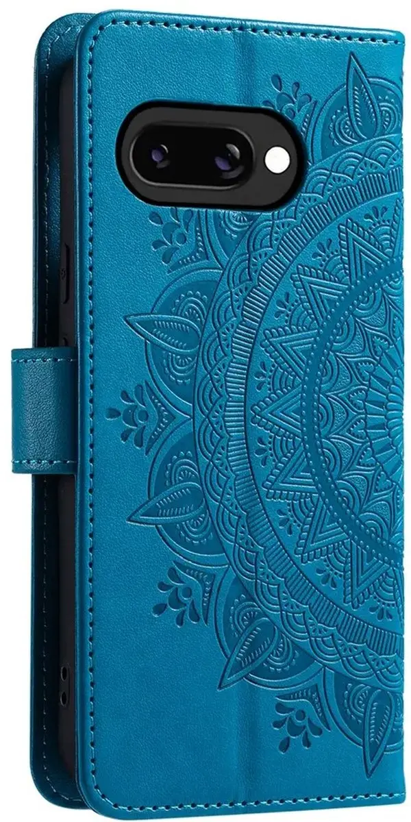 Selected Google Pixel 10a Hoesje Mandala Blauw - 3 Pasjes