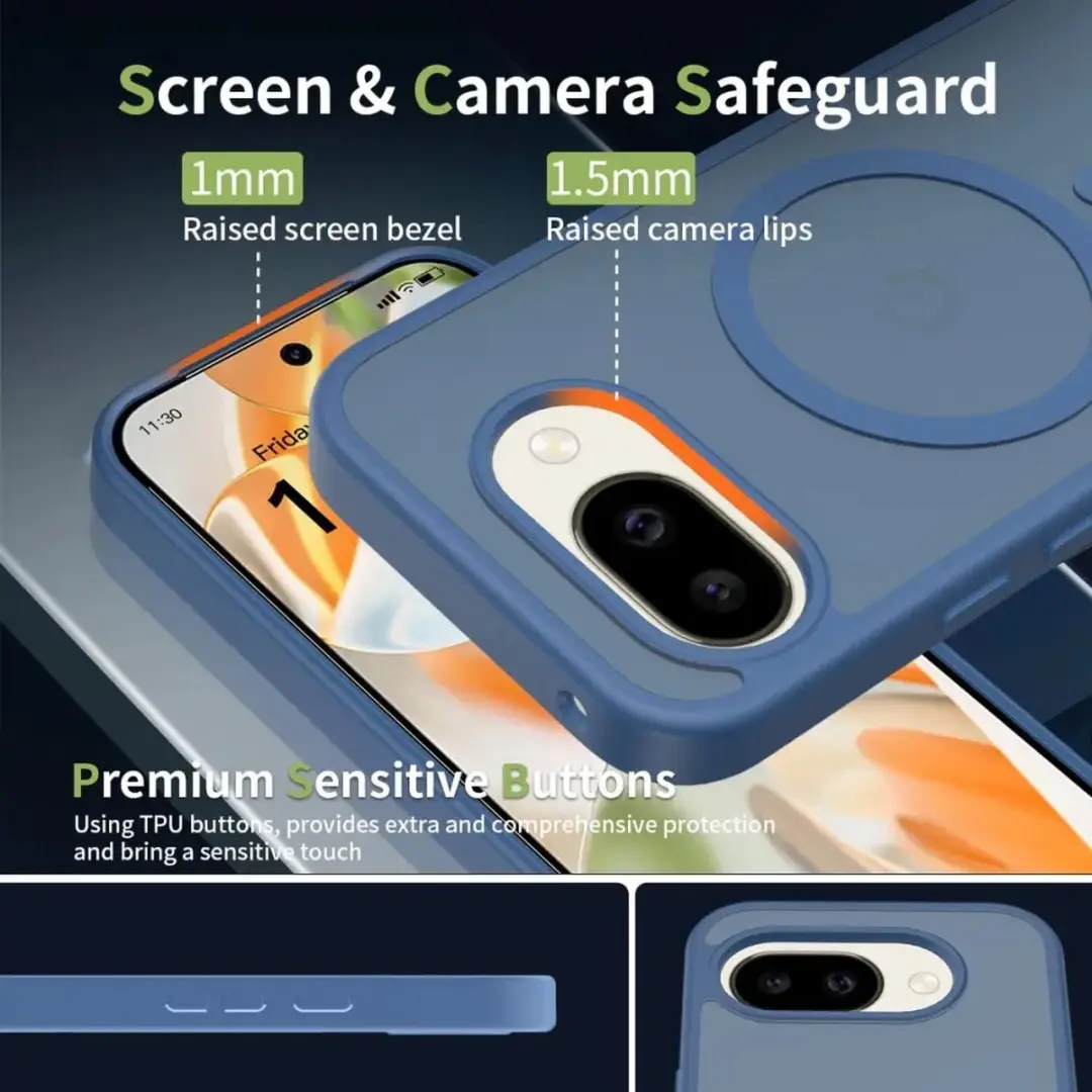 Selected by GSMpunt.nl Google Pixel 10a Hybrid Back Cover - Blauw
