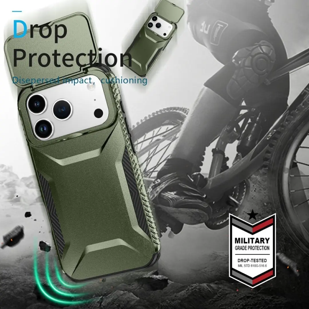 Selected by GSMpunt.nl iPhone 17 Pro Hoesje Groen - Camera Slider