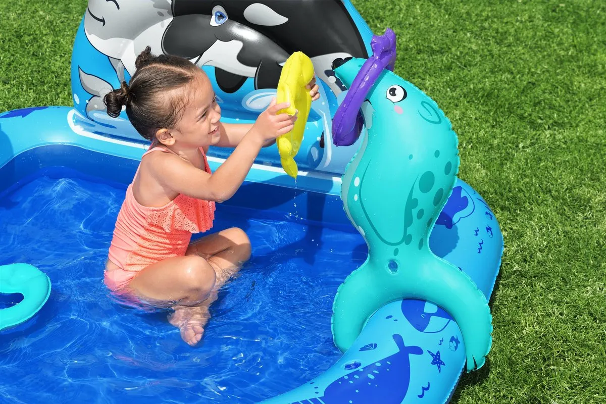 Bestway Polar Pals Opblaasbaar Waterspeelcentrum 130cm - Blauw