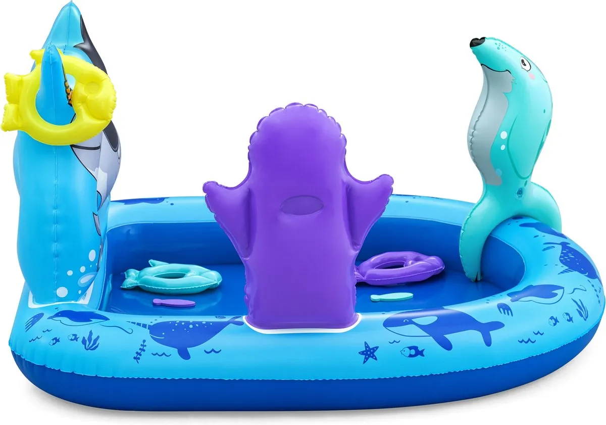 Bestway Polar Pals Opblaasbaar Waterspeelcentrum 130cm - Blauw