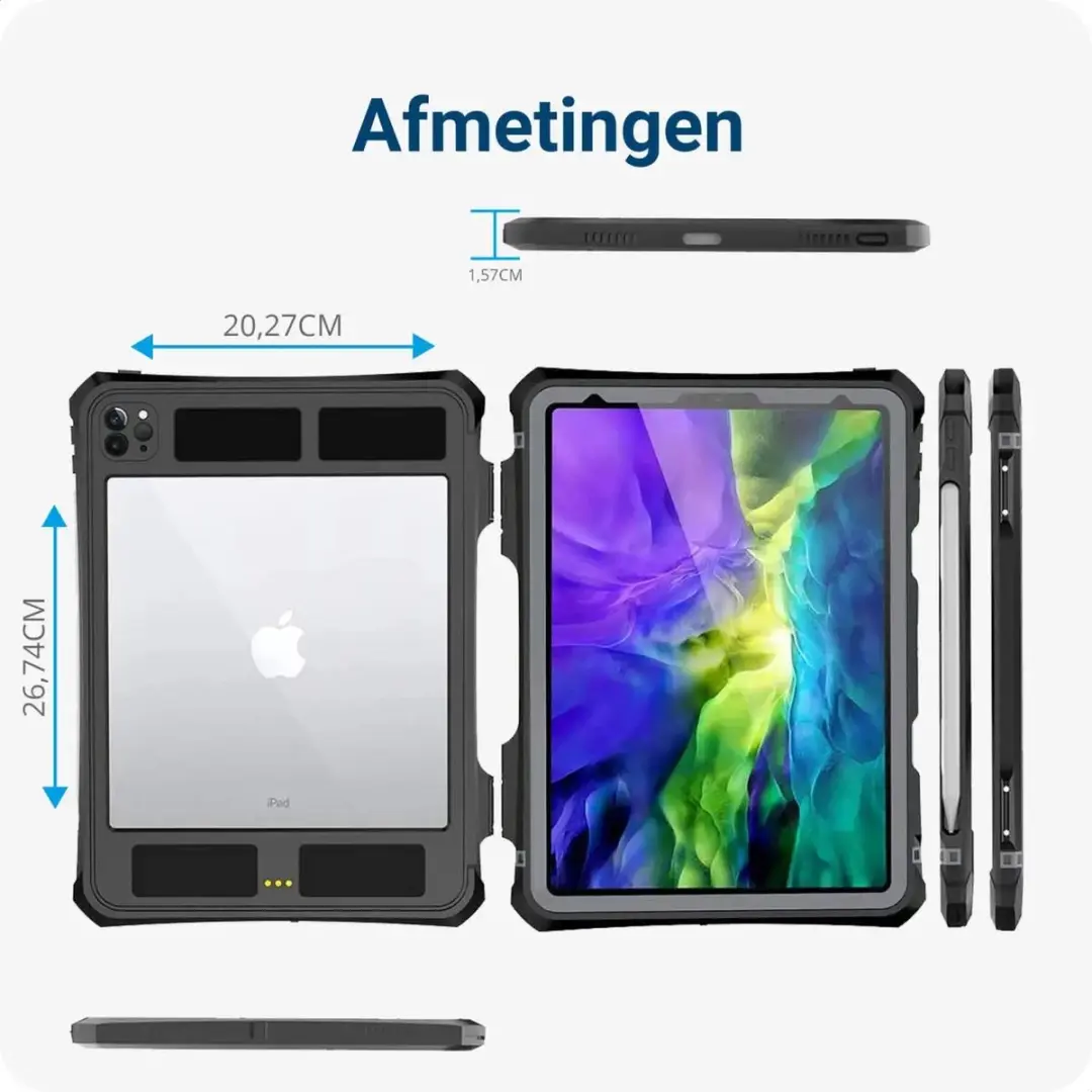 Selected Full Protect Cover iPad Pro 11 (2018) - IP68 - Zwart