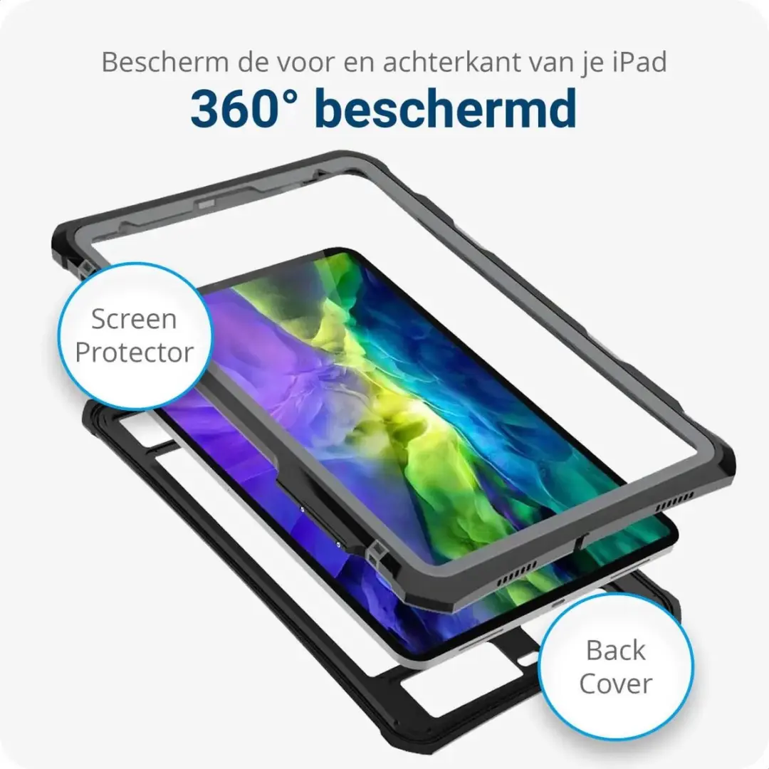 Selected Full Protect Cover iPad Pro 11 (2018) - IP68 - Zwart
