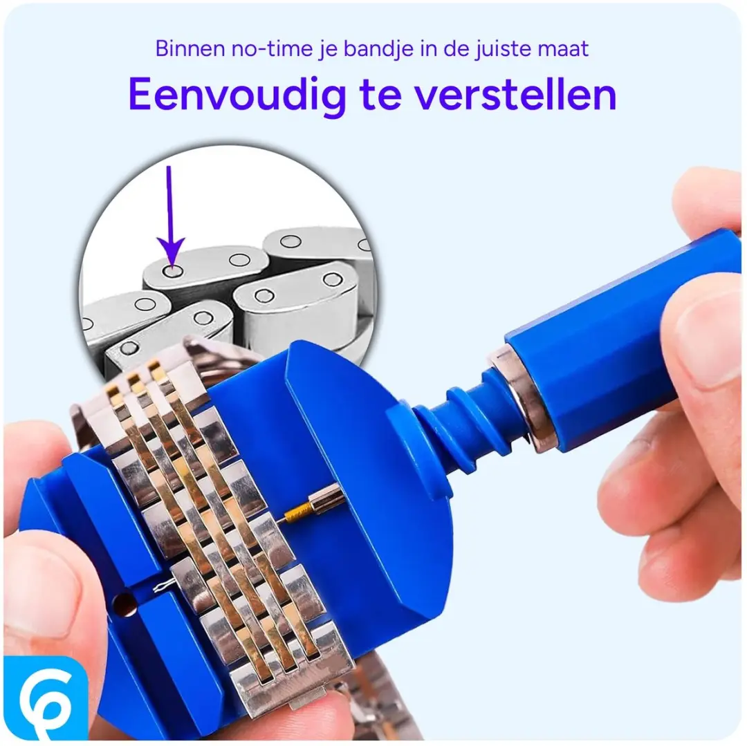 SBG Horlogeband Pin Verwijderaar - Reparatiekit - Blauw/Zilver