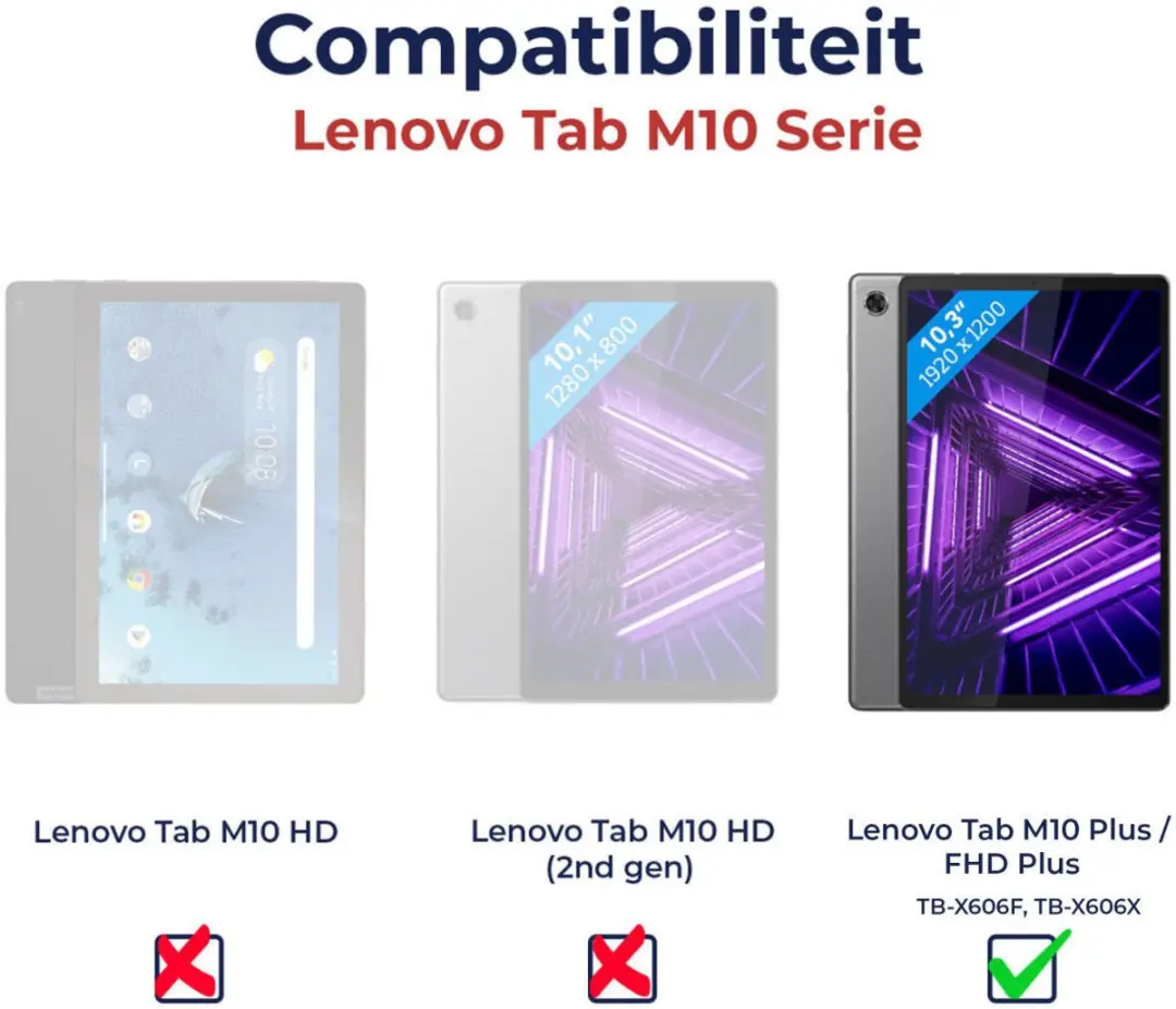 Selected Kinder Tablethoes Lenovo Tab M10 Plus Rood - 10.1" - Shockproof