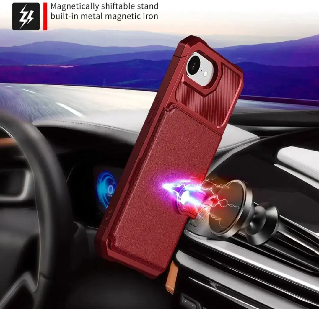Selected Portemonnee Hoesje iPhone 16/17 - Rood - afbeelding 6 van 6
