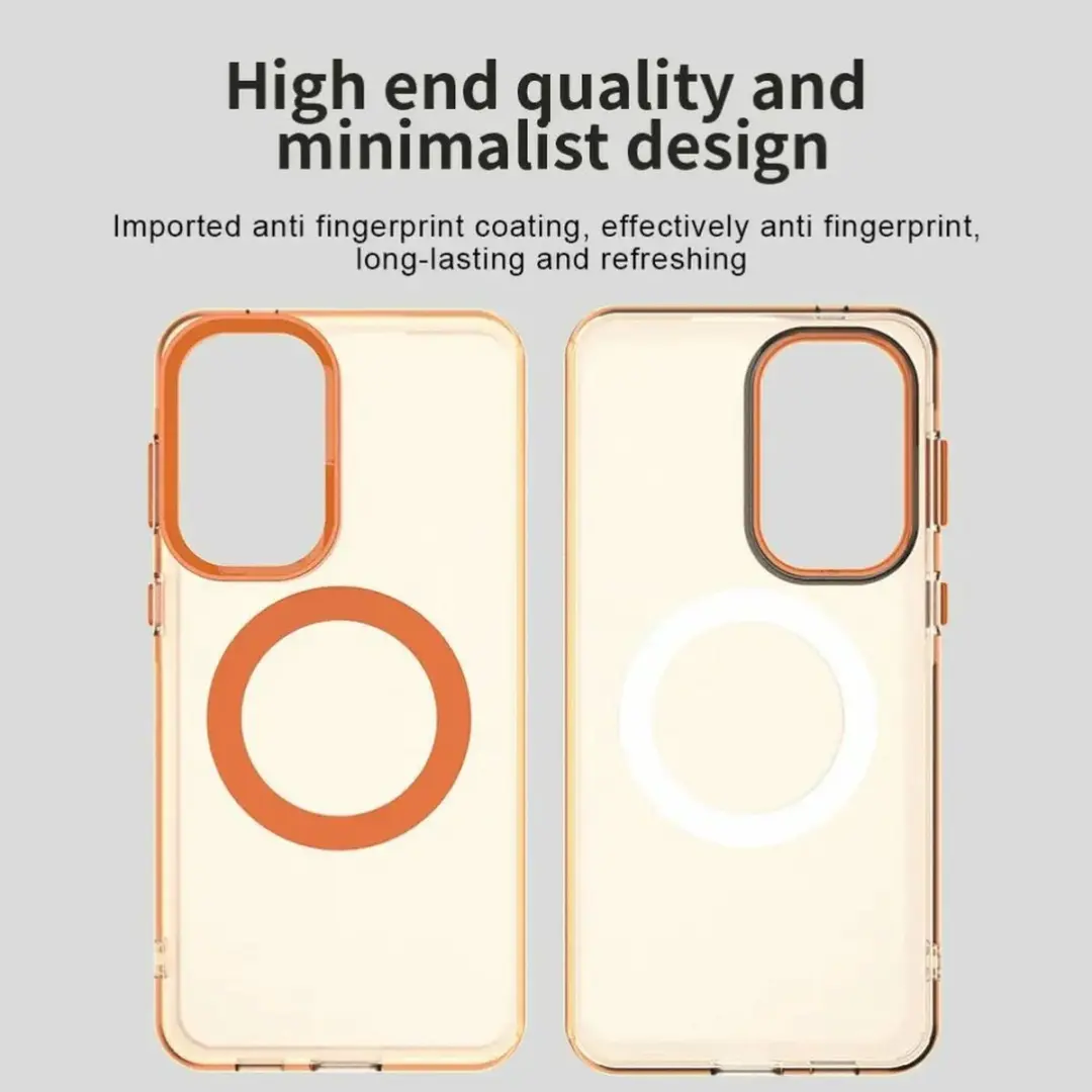 Selected MagSafe Backcover Samsung Galaxy A57 - Oranje & Transparant