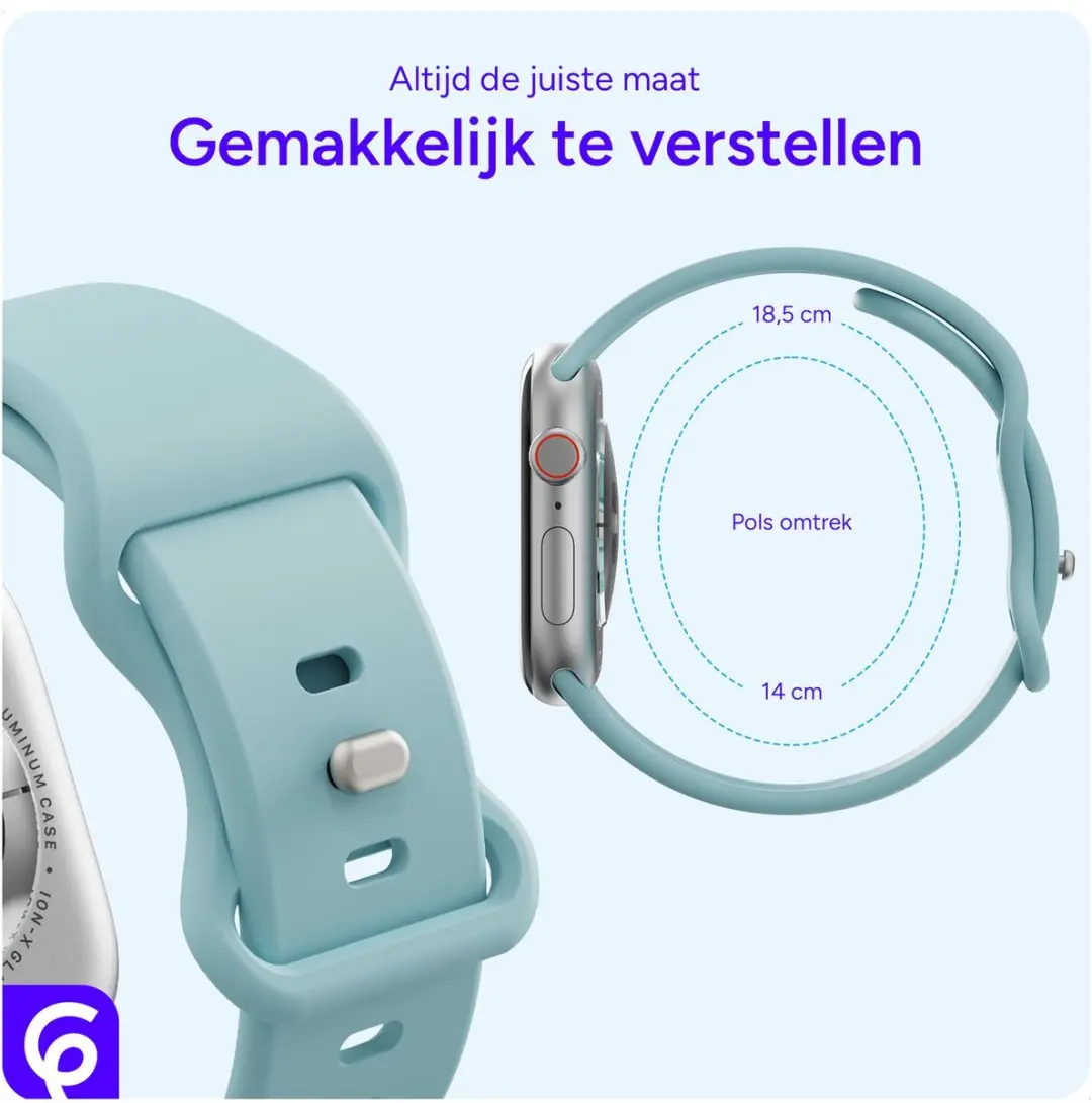 Selected SBG Siliconen Horlogeband Apple Watch 40mm - Groen/Blauw
