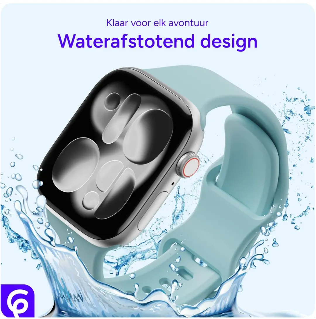 Selected SBG Siliconen Horlogeband Apple Watch 40mm - Groen/Blauw