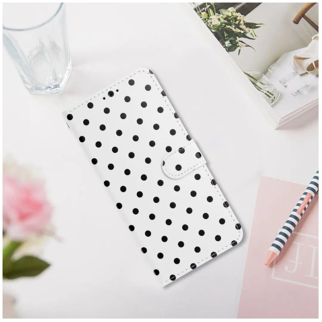 Selected Xiaomi Redmi Note 15 Pro+ 5G Polka Dot Hoesje - 3 Pasjes - Wit