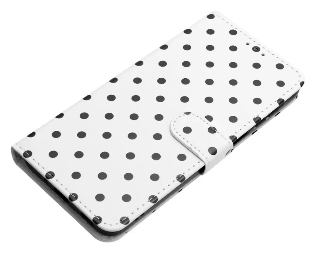 Selected Xiaomi Redmi Note 15 Pro+ 5G Polka Dot Hoesje - 3 Pasjes - Wit - afbeelding 6 van 6