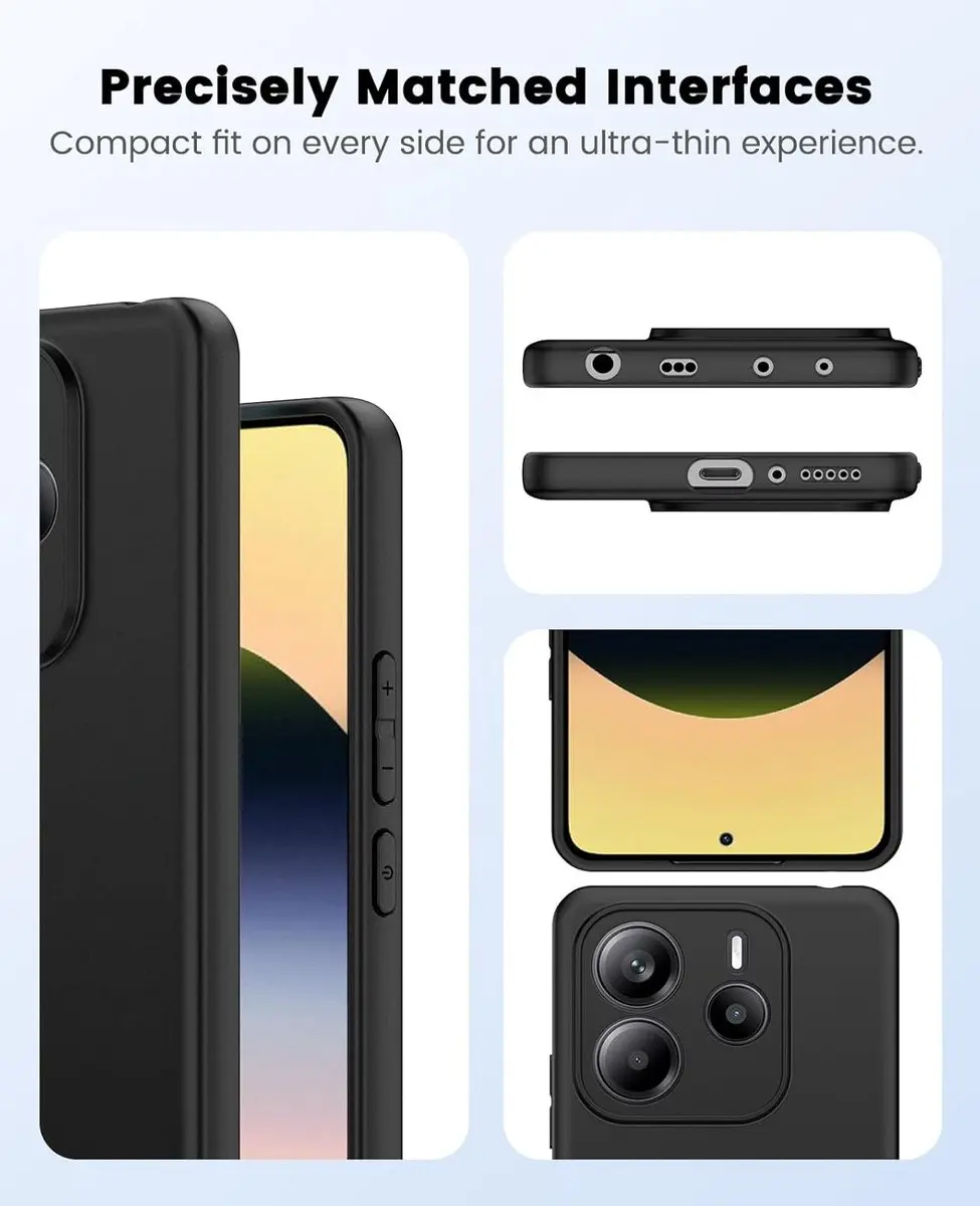 Selected Zwart Dun TPU Hoesje Xiaomi Redmi Note 14 5G - afbeelding 6 van 6