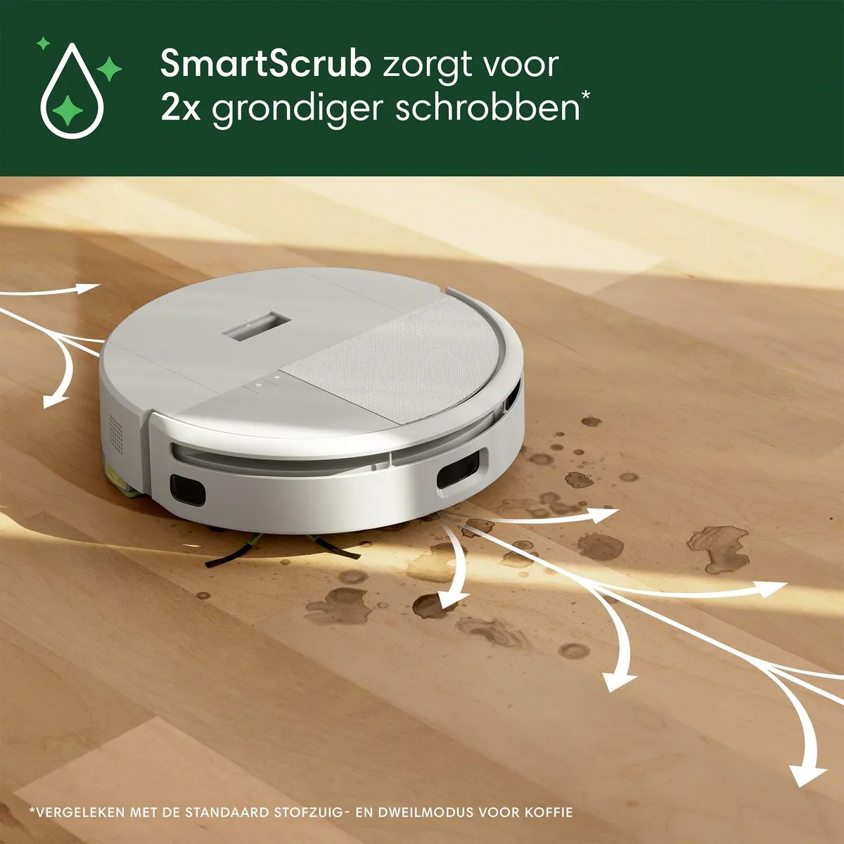 iRobot Roomba® 205 DustCompactor Combo - Robotstofzuiger met Dweilfunctie - Wit - L1212