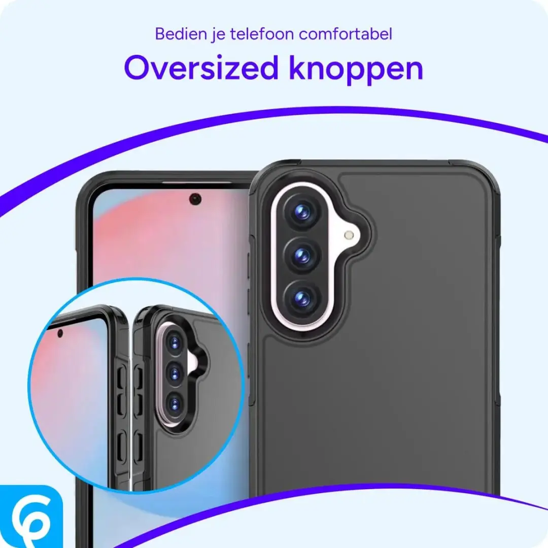 Selected Hoesje Samsung Galaxy A56 MagSafe Dual-Layer Zwart