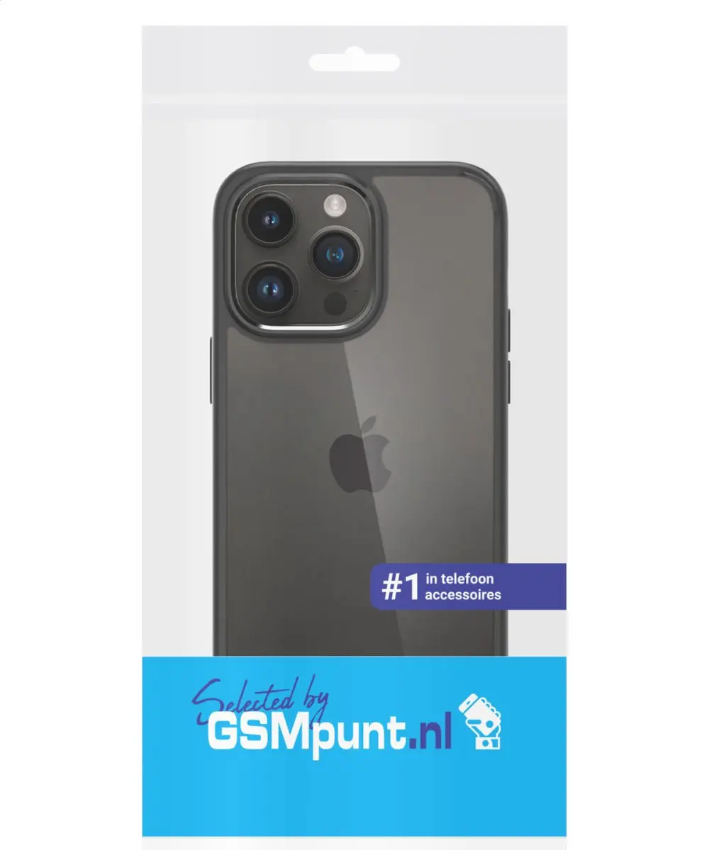 Selected by GSMpunt.nl iPhone 14 Pro Hoesje - Transparant Zwart