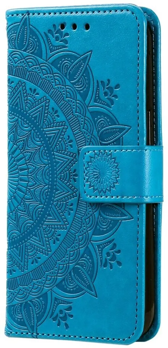 Selected Hoesje Samsung Galaxy A35 Mandala Blauw - 3 Pasjes