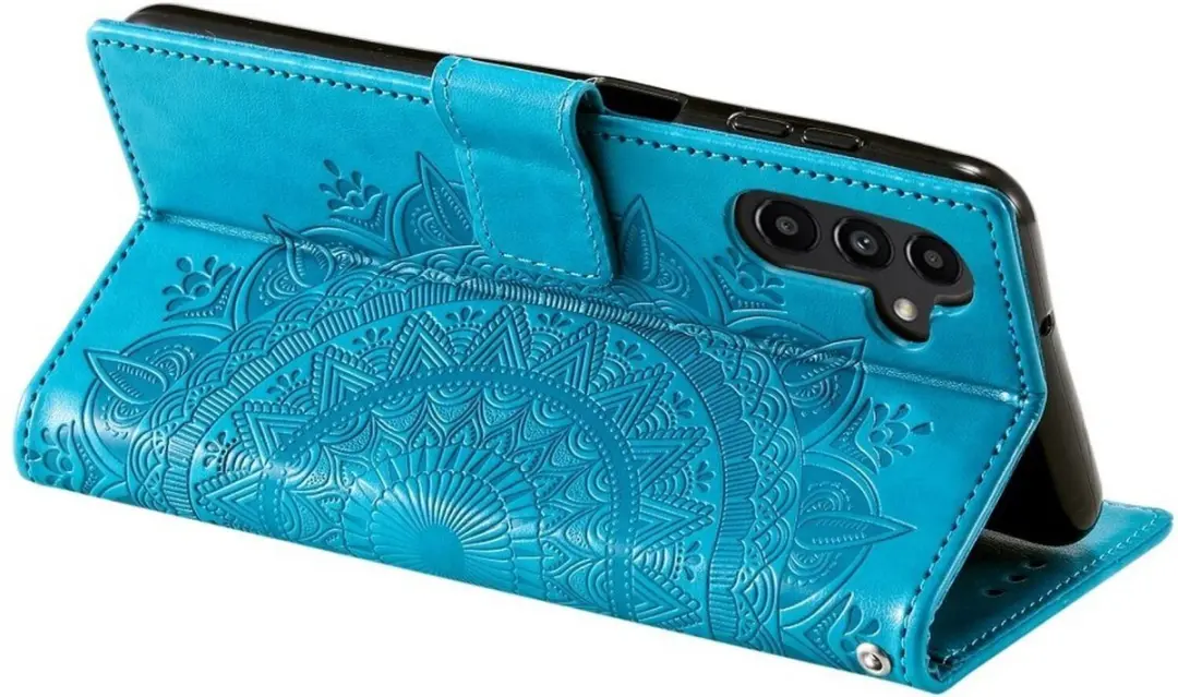Selected Hoesje Samsung Galaxy A35 Mandala Blauw - 3 Pasjes