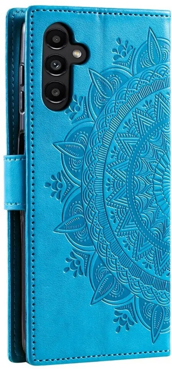 Selected Hoesje Samsung Galaxy A35 Mandala Blauw - 3 Pasjes