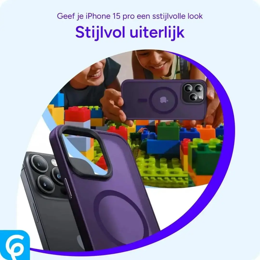 Selected by GSMpunt Apple iPhone 15 Pro Hoesje - Paars - MagSafe - afbeelding 6 van 6