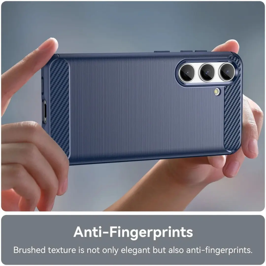 Selected Geborsteld TPU Hoesje Samsung Galaxy S24 - Blauw