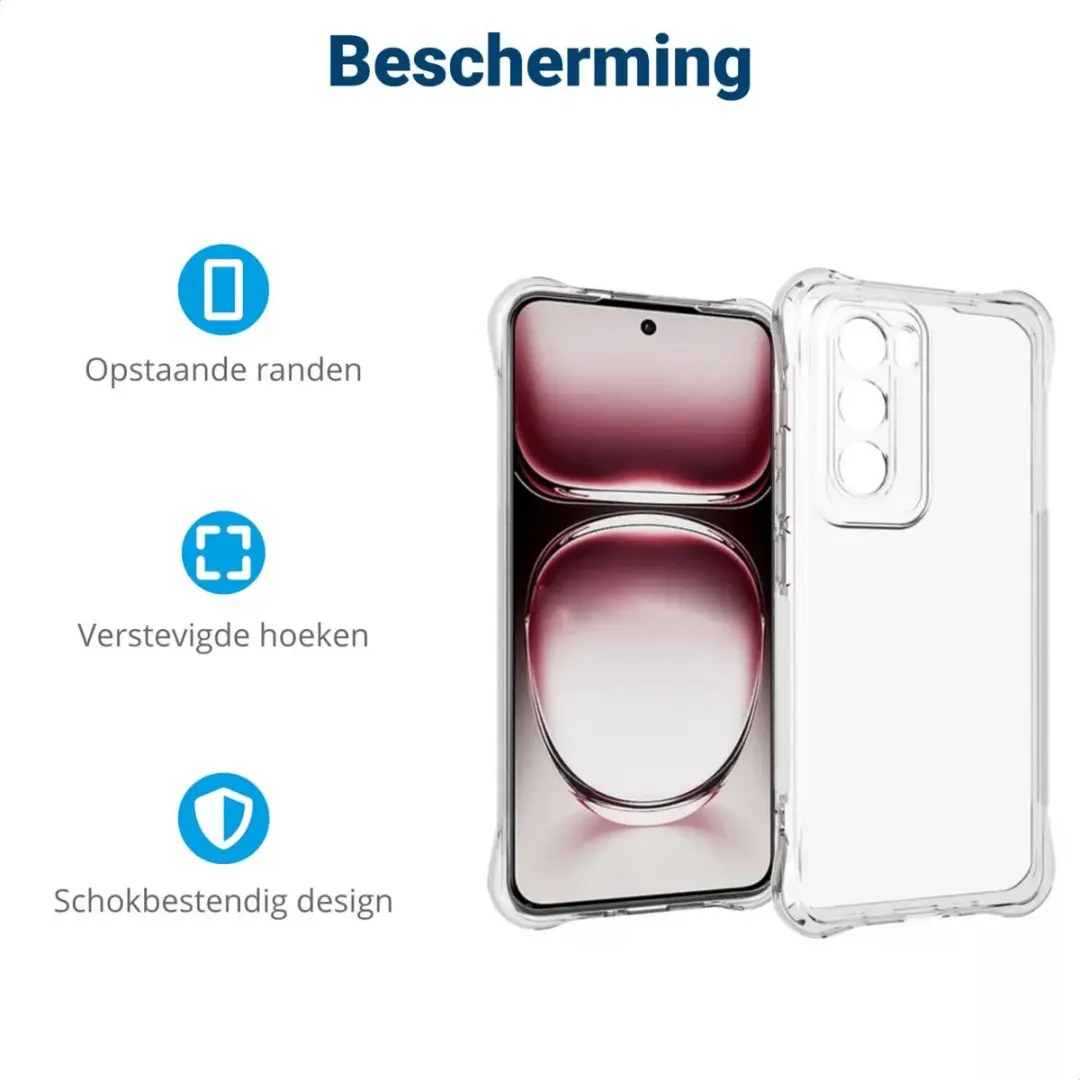 Selected Transparant Hoesje Oppo Reno 12 - Schokbestendig TPU - afbeelding 6 van 6