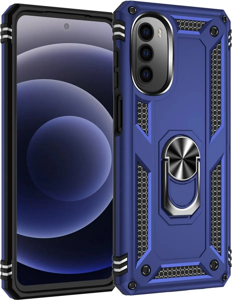 Selected Magnetisch Hoesje Motorola Moto G52 - Blauw