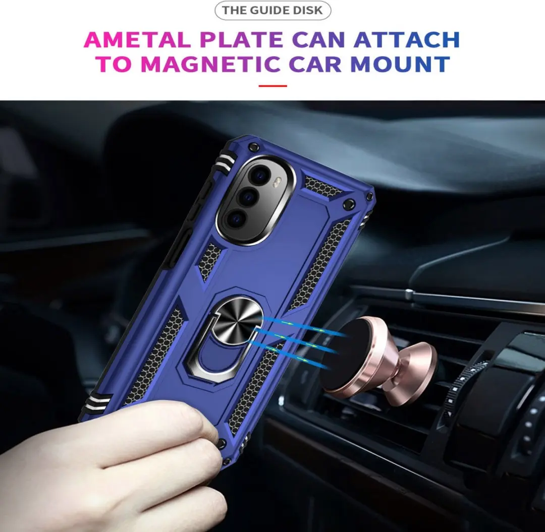 Selected Magnetisch Hoesje Motorola Moto G52 - Blauw