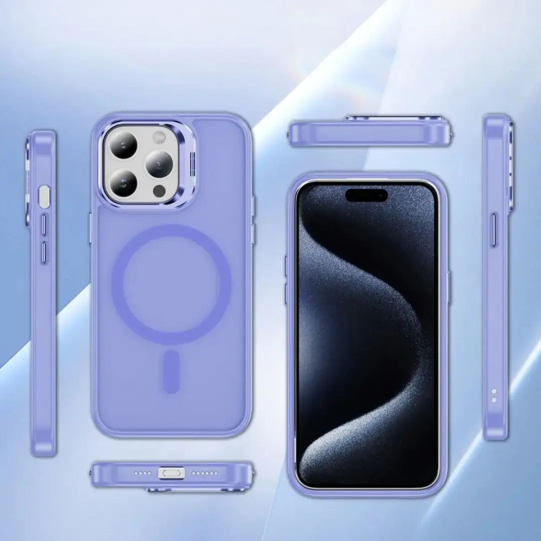 Selected Hoesje iPhone 15 Pro Max - MagSafe & Qi2 - Licht Paars